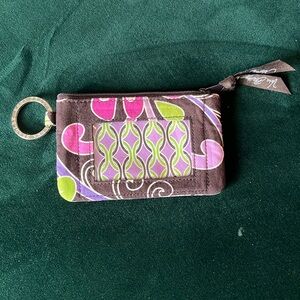 Vera Bradley Purple Punch Zip ID Pouch